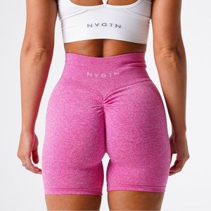 NVGTN bubblegum pink scrunch shorts